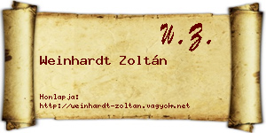 Weinhardt Zoltán névjegykártya